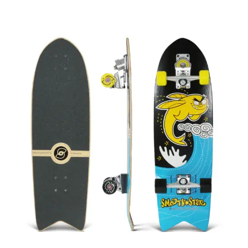 SURF SKATE SMOOTHSTAR 32" FLYING FISH YELLOW/BLACK