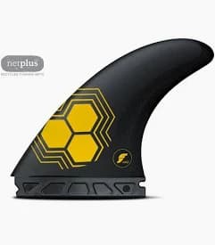 FINS FUTURES AM2 ALPHA SERIES - L CARBON/YELLOW