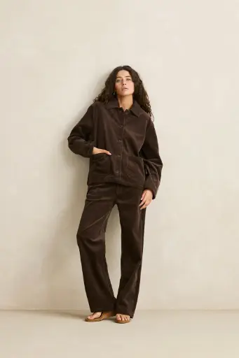 SHACKET RHYTHM LUCA CORD - CHOCOLATE (M)